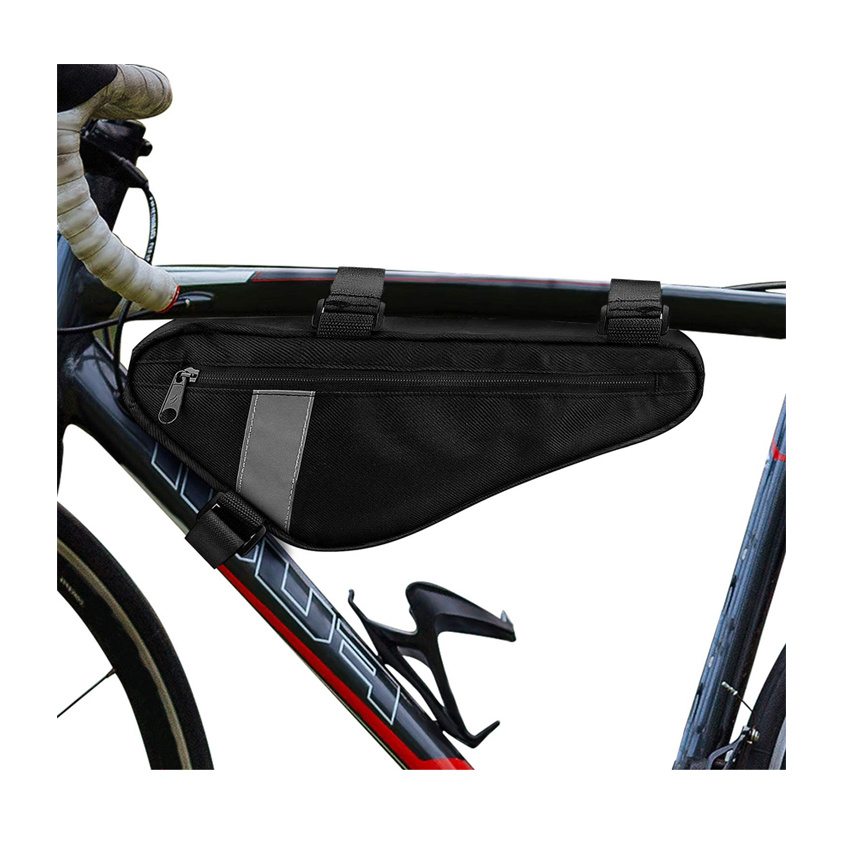 Bike Triangle Frame Bag Saddle Strap on Pouch for Cycling Top Tube Bicycle Travel Sports Storage Pouch