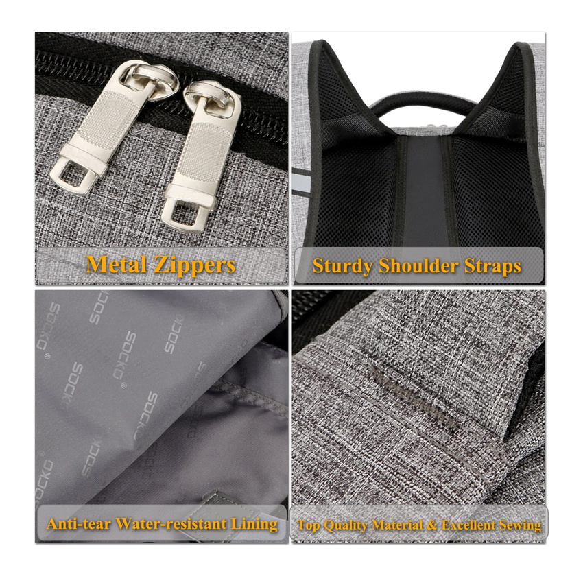 Laptop Backpack with USB Charging Port Water Resistant Business Travel Backpack College School Backpacks