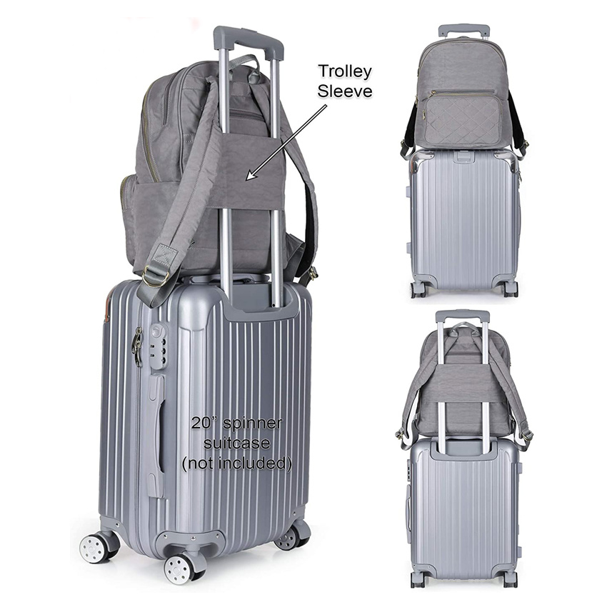 Fashion Wholesale Backpacks Pure Color College School Bags Nylon Soft High-Capacity Laptop Backpack