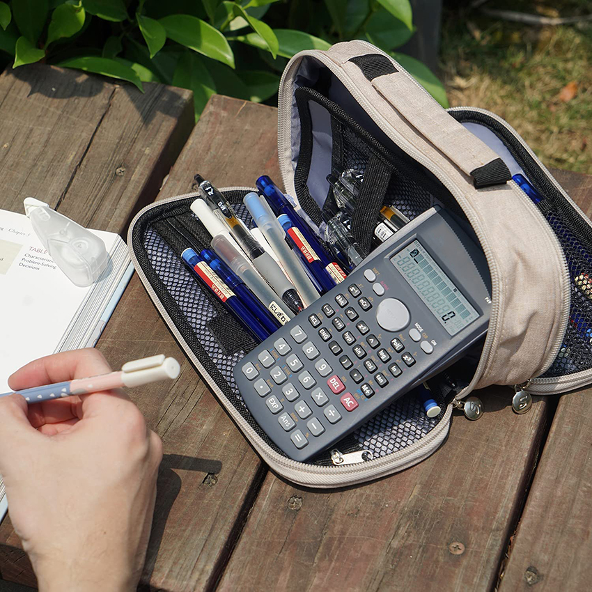 Big Capacity Pencil Case Pen Bag Storage Large Handheld High School Organizer College Student Pen Bag RJ21659