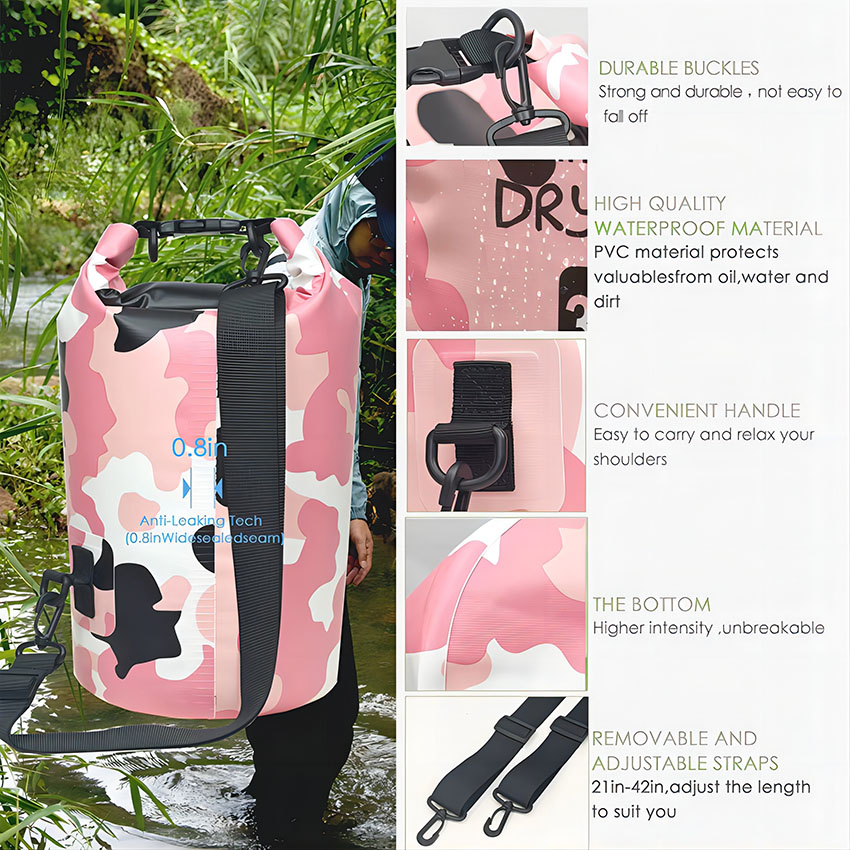  Roll Top Floating Waterproof Storage Backpack Multi-function Durable Dry Bag RJ228354