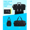 Sports Travel Duffel Bag With Shoe Compartment & Wet Pocket, Carry On Bag Weekender Overnight Bag, Water Resistant Sports Bag RJ196189