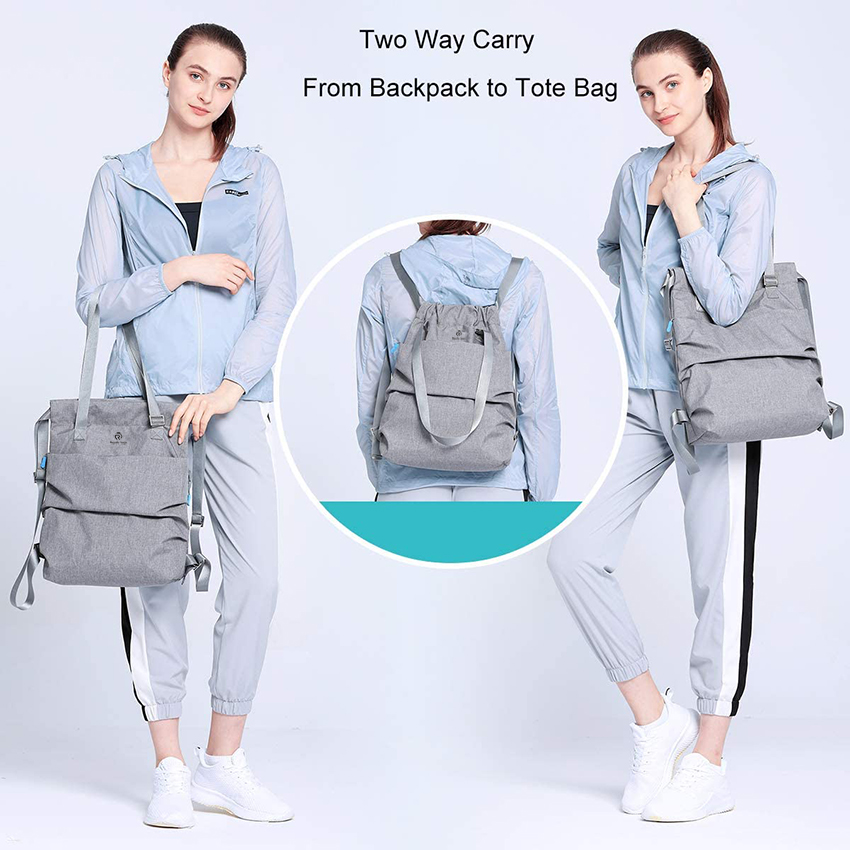 Drawstring Gym Bag for Women Sport Cinch Beach Bag Waterproof Sackpack with Wet Pocket, Lightweight Sports Bag RJ196204