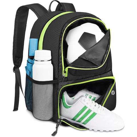 Lightweight Soccer Bag with Ball Holder for Youth Boy Girl, Water resistant Sport Equipment Bags Fit Basketball Volleyball Football Accessories Ball Bag RJ196116