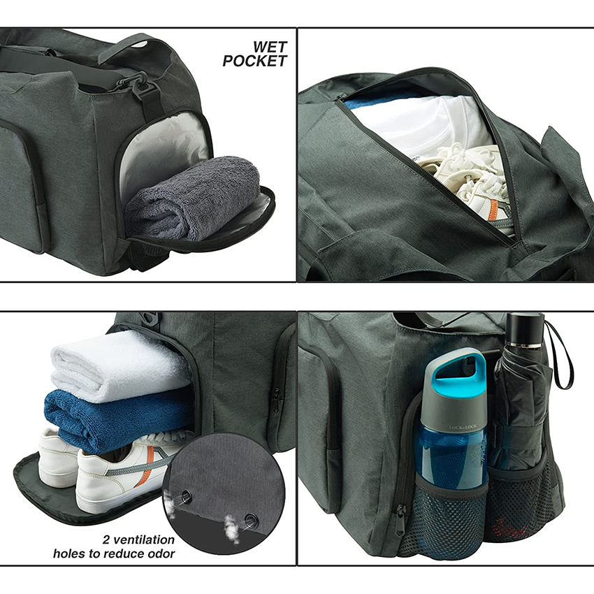 Gym Bag for Sports, Travel Gym Bag with Shoes Compartment and Wet Pocket, Lightweight for Travel Sports Bag RJ196162