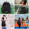Drawstring Backpack, Soccer Basketball Backpack with Shoe & Ball Compartments and Wet Pocket Gym Ball Bag RJ196127