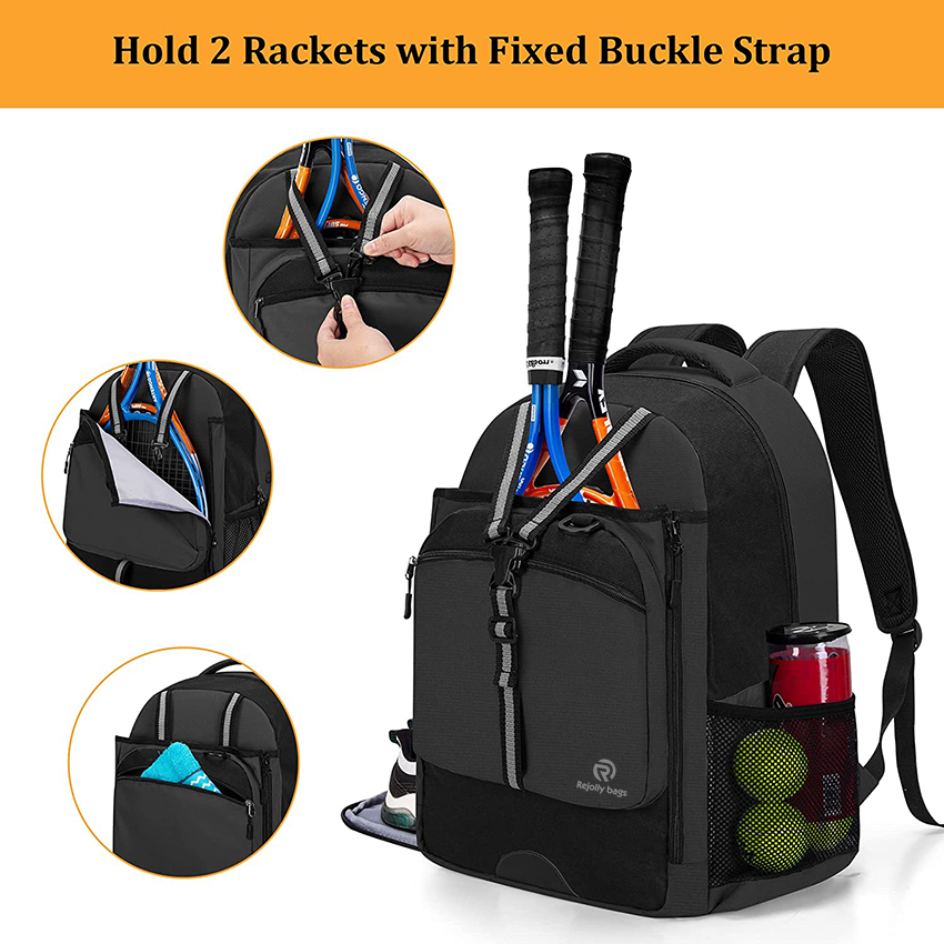 Tennis Backpack for Men/Women, Tennis Bag with Separate Ventilated Shoe Compartment, Multifunctional Sports Ball Bag RJ196135