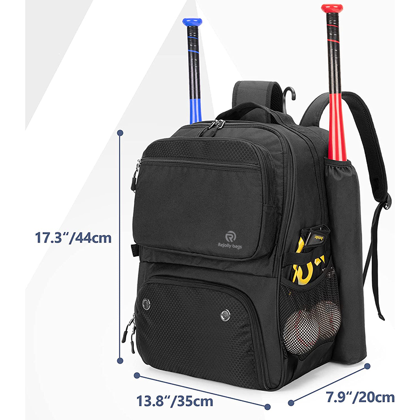 Baseball Bag Backpack with 2 Bat Sleeves, Softball Equipment Bag for Youth and Adults with Separate Shoe Compartment Baseball Bags RJ19655