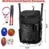 Youth&Adults Sports Exercise Training Softball Soccer Coach Baseball Bat Equipment Backpack Bags Shoe Compartment with Hook for Helmet Baseball Bags RJ19666
