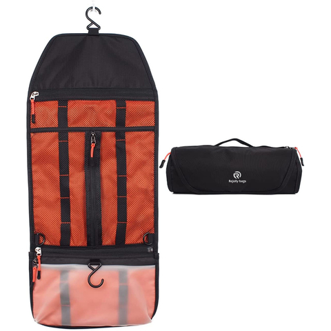Hanging Roll Up Dopp Kit Bathroom Shaving Shower Medicine Hygiene Bag for Traveling, Waterproof Lightweight Organizer Toiletry Bags RJ216102