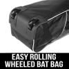 Rolling Baseball Bag - Wheeled Baseball Bat Bag for Baseball, Softball Equipment for Youth, Kids, and Adults Baseball Bags RJ19669