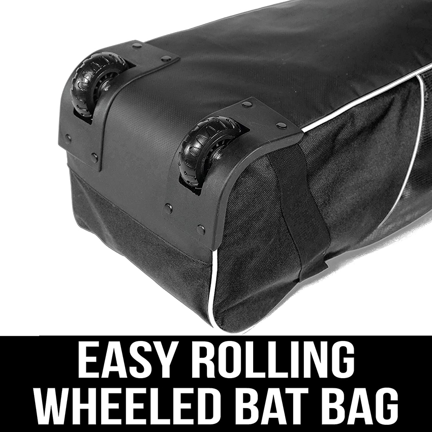 Rolling Baseball Bag - Wheeled Baseball Bat Bag for Baseball, Softball Equipment for Youth, Kids, and Adults Baseball Bags RJ19669