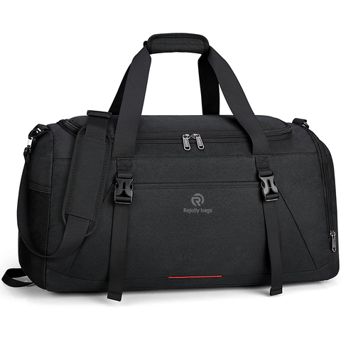 55L Water Resistant Sports Bag Gym Duffle Bag with Wet Pocket Large Weekender Overnight Bag with Shoe Compartment Duffel Bags RJ204208