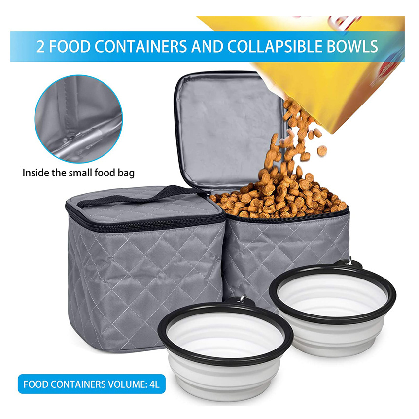 Perfect Weekend Pet Travel Set Dog Travel Bag Pet Owner Multi-Use Dog Outdoor Bag