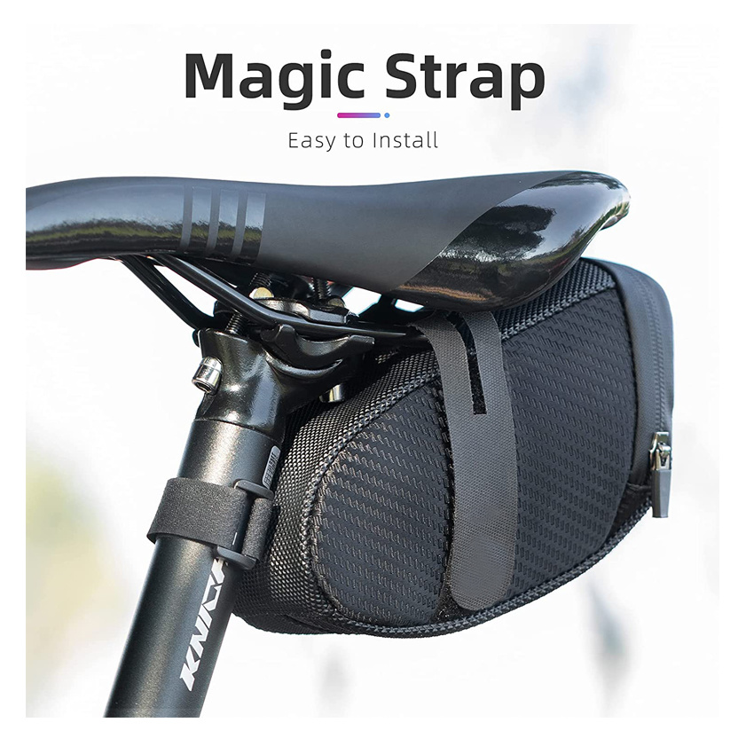 Bike Saddle Bag Bike Storage Bag Under Seat Strap-on Cycling Wedge Pack for Mountain Road Bikes