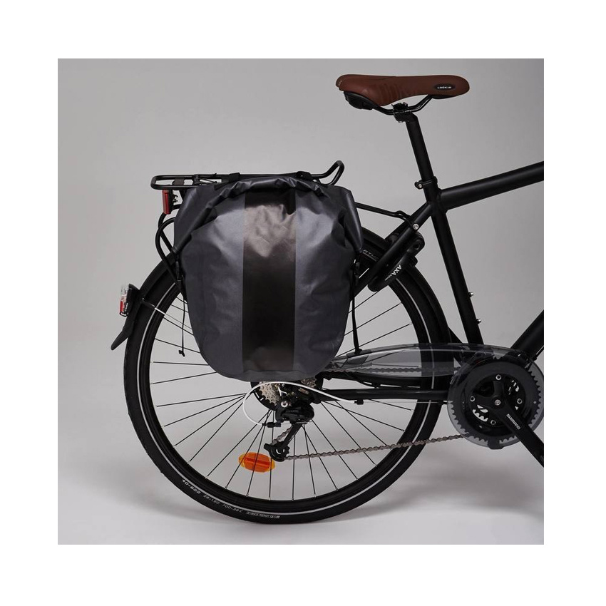 Waterproof Bicycle Bag with Fixed Hook Bike Pannier for Cycling City Commuting or Work