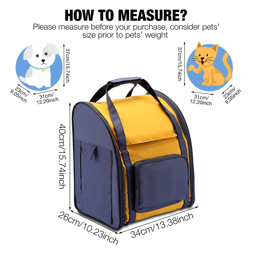 Dog Travel Carrier Backpack Puppy Outdoor Backpack Ventilated Pet Bag