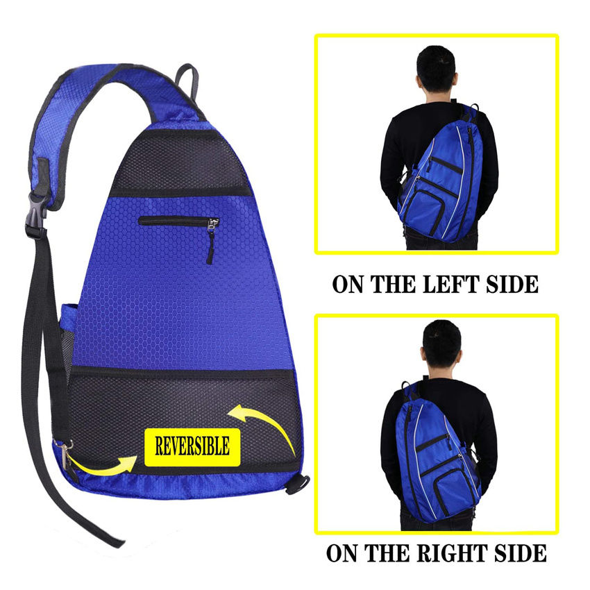 Reversible Crossbody Sling Backpack Tennis Racket Bag and Travel Sports Bag