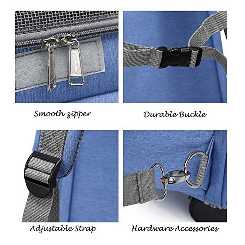 Comfort Rolling Wheels Pet Bag Carrier Ventilation Dog Supplies Storage Backpack