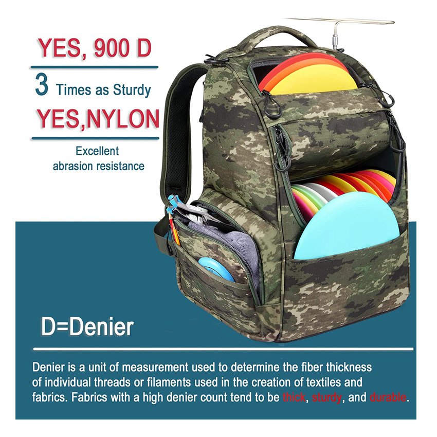 High Quality Disc Golf Backpack Lightweight Frisbee Bag Disc Golf Sports Camouflage Bag