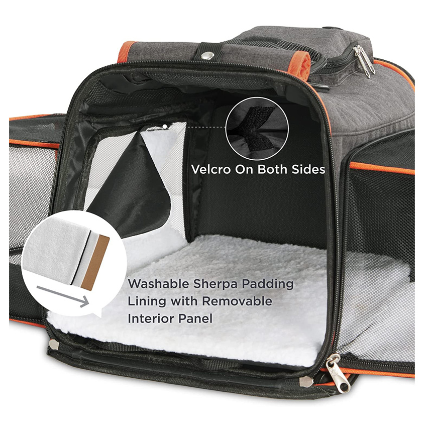 Versatile Expandable Cat Carrier Large Travel Dog Backpack Durable Pet Cage