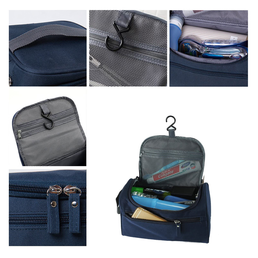 Travel Toiletry Case with Hanging Hook Healthcare Bag with Handle for Shampoo Cosmetic Personal Items