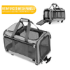 Pet Carrier with Detachable Wheels for Small and Medium Dogs Cats
