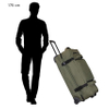 Outdoor Bag with 2 Wheels Trolley Suitcase Wheeled Luggage Travelling Bag Green Olive