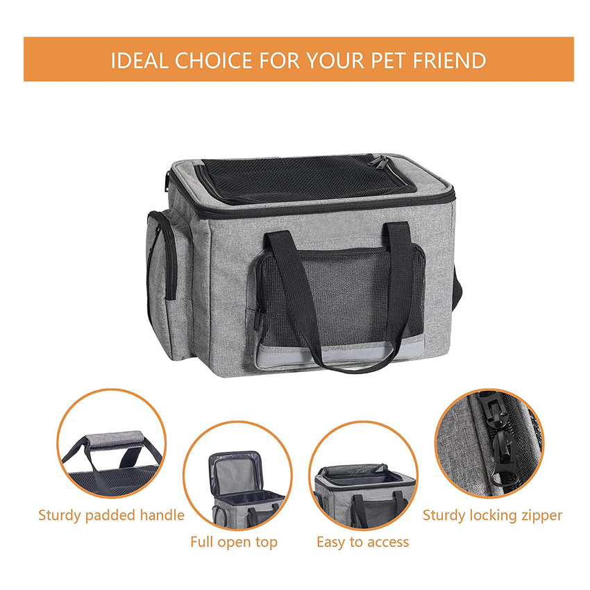 Dog Bike Basket Carrier Removable Pet Bicycle Bag Dog Cycling Bag for Picnic Shopping