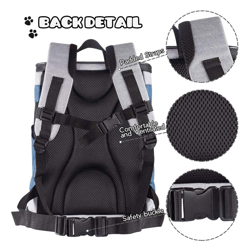 Foldable Pet Backpack Carrier for Small Dog Puppy Bag for Traveling Hiking Walking