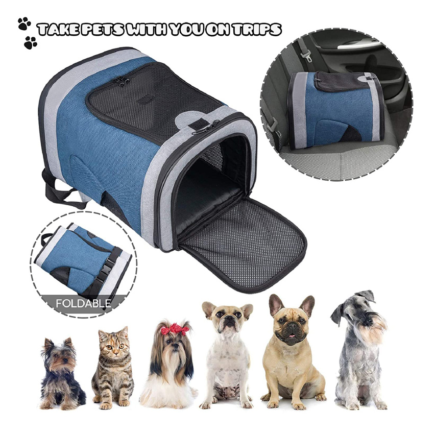 Foldable Pet Backpack Carrier for Small Dog Puppy Bag for Traveling Hiking Walking