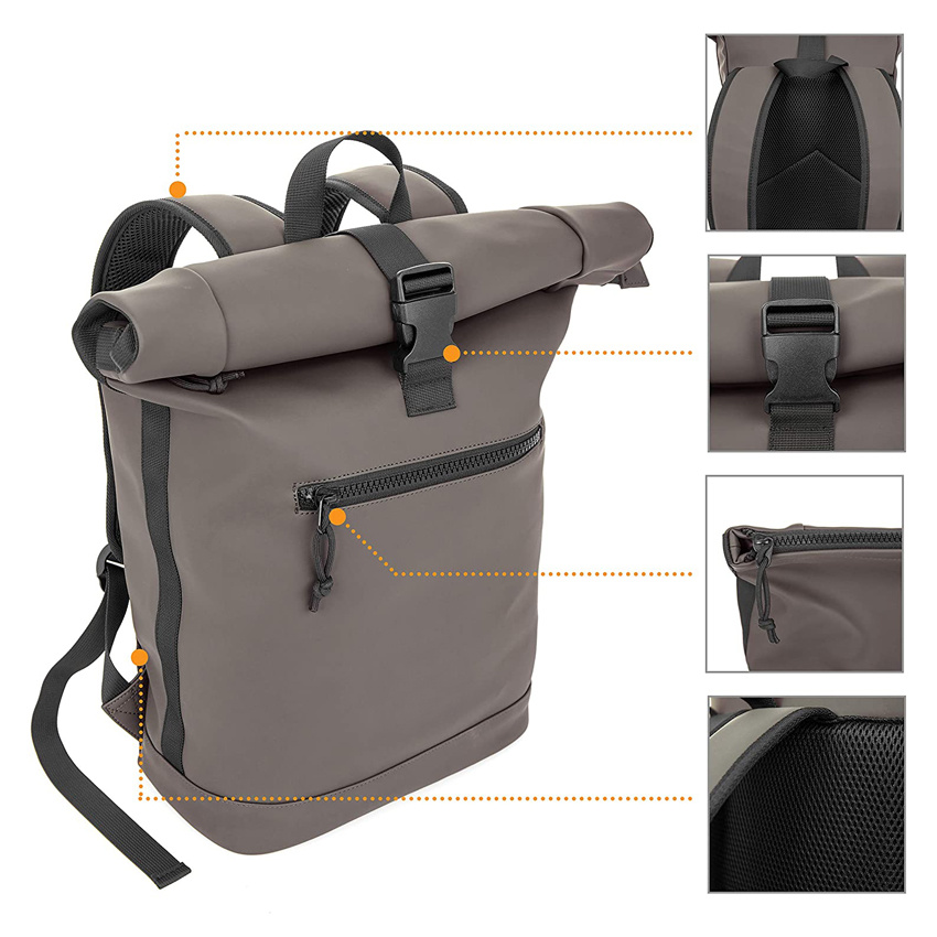 Versatility Stylish Lightweight Waterproof Shoulder Hiking Travel Bag Expandable Roll Top Trendy Outdoor Backpack Bag
