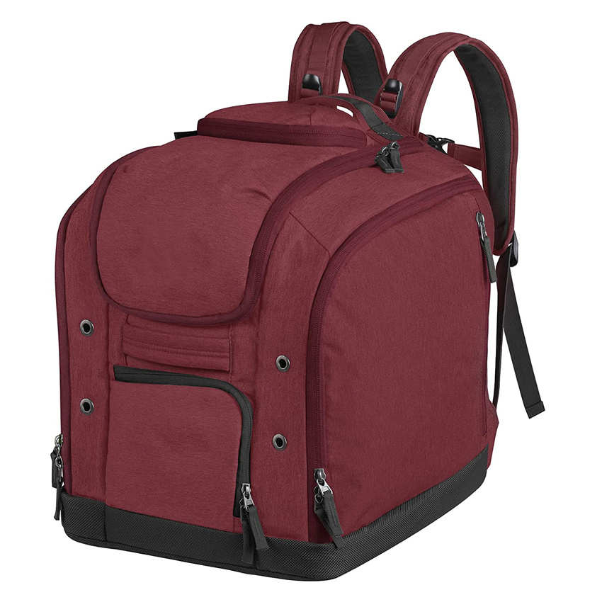 Ski Boot Bag Fully Padded Ski Snowboard Boot Travel Backpack for Ski Helmet