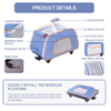 Pet Carrier with Wheels for Small Dogs Collapsible Medium Dog Carrier with Telescopic Handle