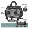 Travel Dog Carrier Wheels Pet Bag Portable Carry Puppy Rolling Bag