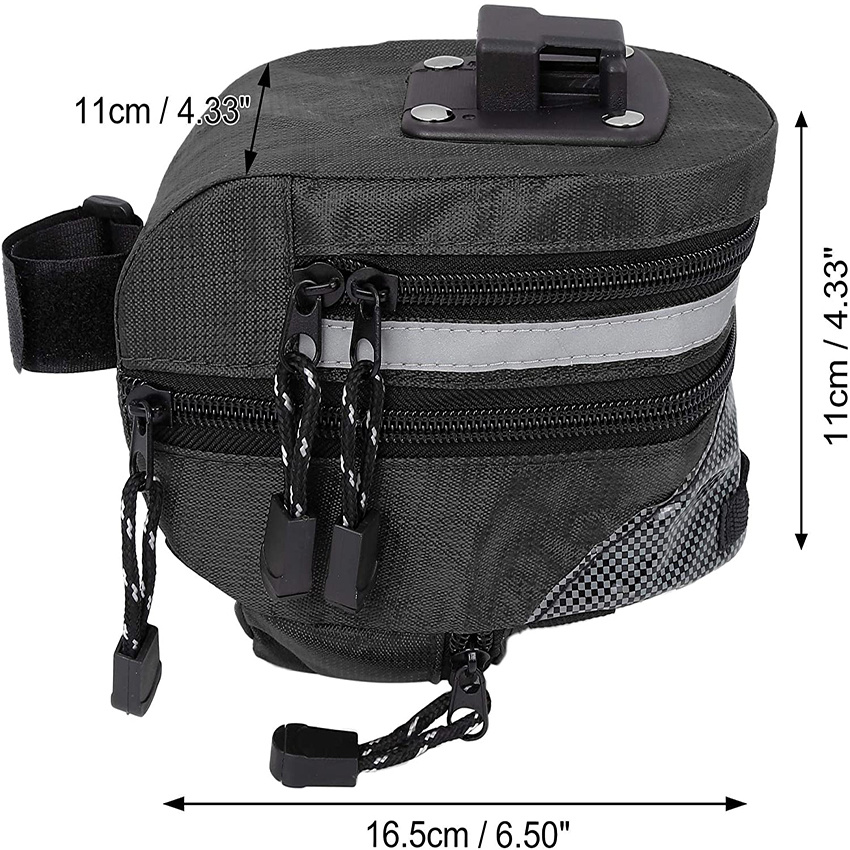 Cycling Under Seat Bag Tool Pouch Pack Storage Bag Black Bike Saddlebag