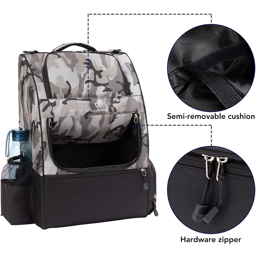 with 20+ Disc Capacity Carry Golf Bag for Disc Golf Starter Set Two Side Storage Pockets Disc Golf Backpack Bag