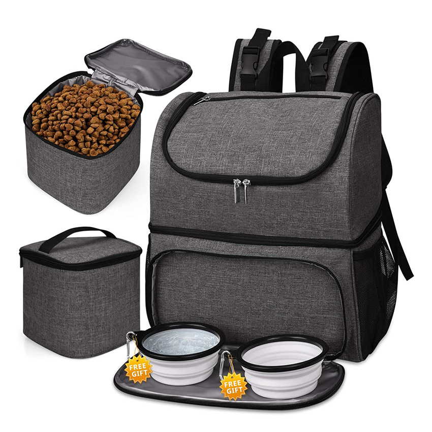 Large Capacity Dog Food Backpack Durable Outdoor Pet Necessities Bag