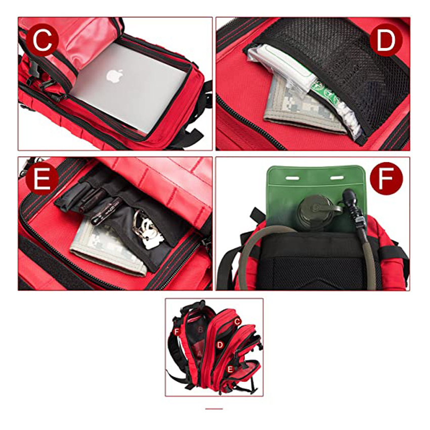 Army Style Backpack First Aid Backpack Durable Travel Medic Bag