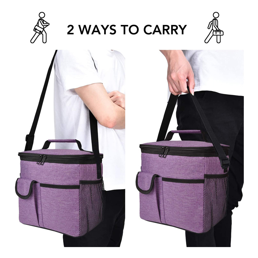 Durable Insulated Lunch Bag Leakproof Thermal Reusable Lunch Box Cooler Tote Bag