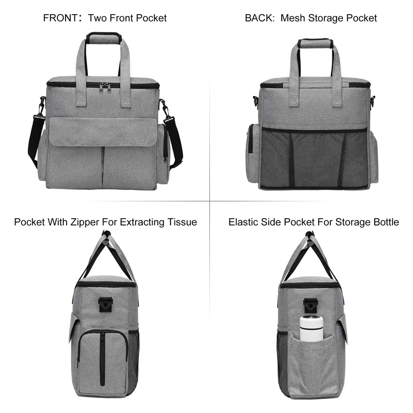 Multi-Function Pockets Tote Bag Pet Travel Bag Weekend Dog Travel Set for Dog and Cat