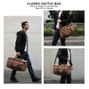 Men Duffle Bag Super Durable Wear Resistant Canvas Luggage Bags Retro Traveling Tote Bag