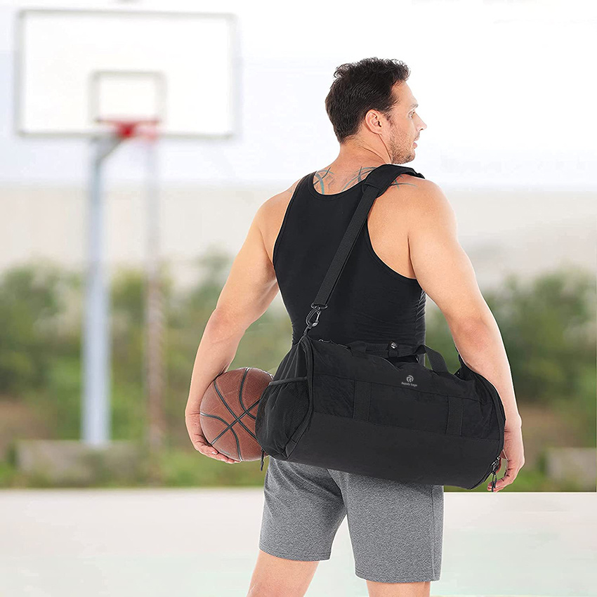 Basketball Sport Bags with Shoes Compartment &Wet Pocket Travel Duffel Bag E-Friendly&Lightweight Sport Bag