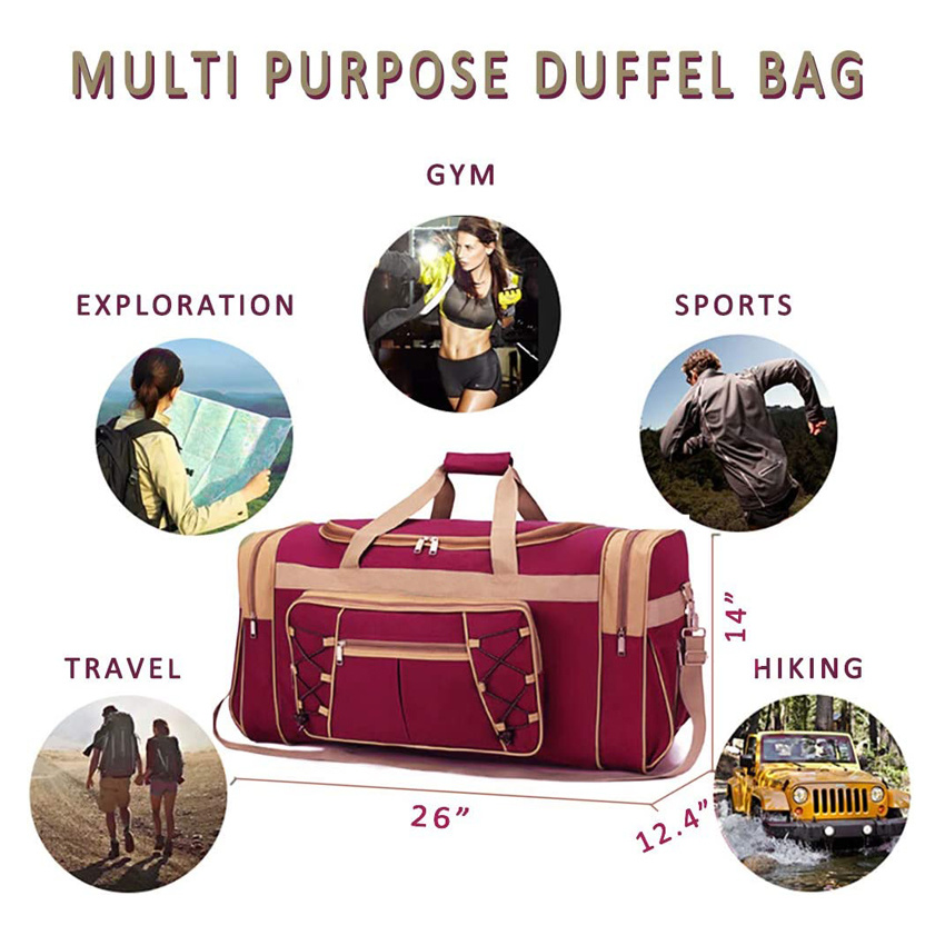 Wholesale Large Tear Resistant Duffel Bag Sports Luggage Bag Tote Gym Bag
