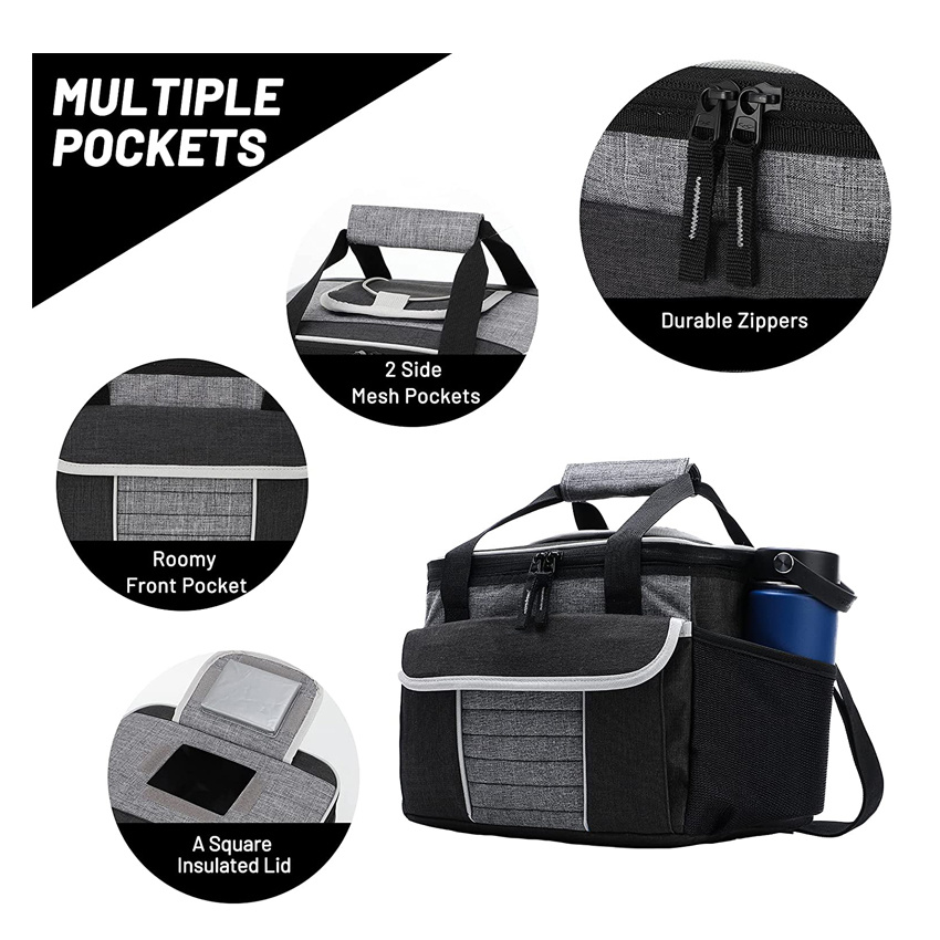 Lightweight Portable Insulated Lunch Bag Waterproof Picnic Tote Bag Food Delivery Bag