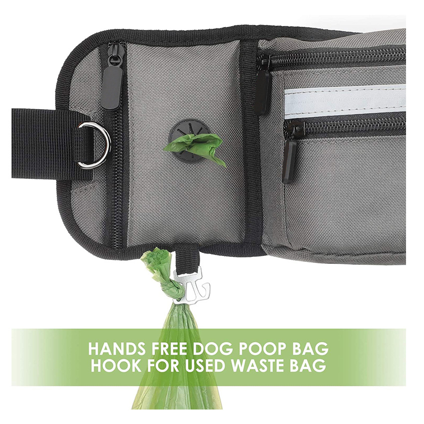 Dog Treat Pouch for Training Hands Free Waist Pet Bag for Puppy Class, Travel, Running, Walking, Hiking