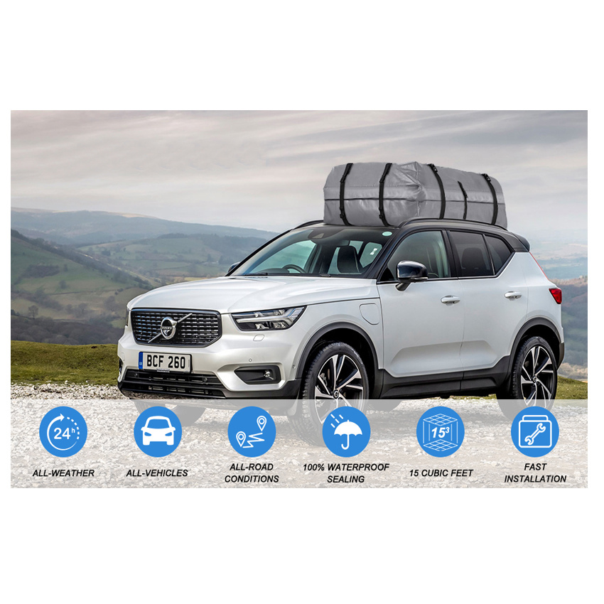 Car Roof Storage Bag Large Rooftop Cargo Carrier Bag Anti-Tear Outdoor Gear Bag