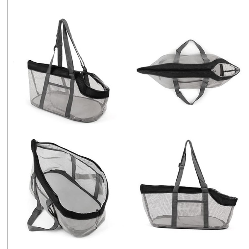 Foldable Breathable Pet Dog Carrier Tote Bag Outdoor Soft Portable Soft-Sided Mesh