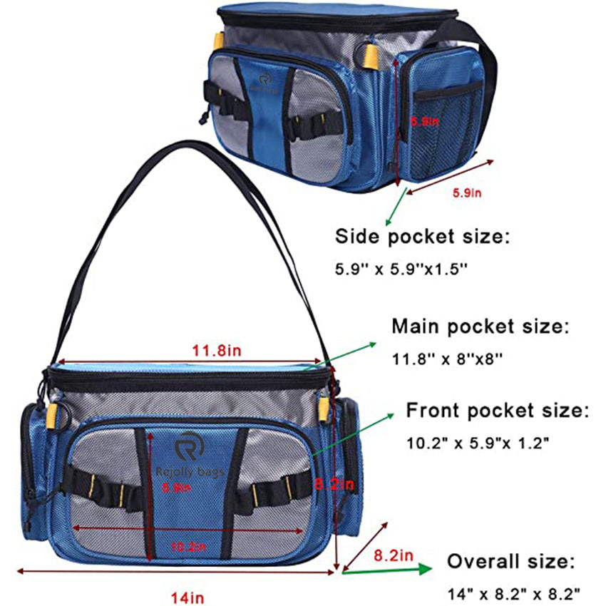 Small Fishing Tackle Storage Bag Fishing Gear Bags Portable Fishing Organizer Shoulder Satchel Fishing Fish Bag
