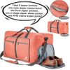 Foldable Travel Duffel Bag with Shoes Compartment Overnight Pack for Waterproof Tear Resistant